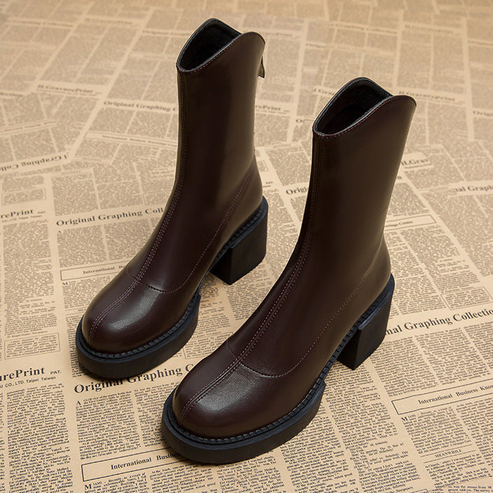 Victoria Chunky Heeled Chelsea Boots