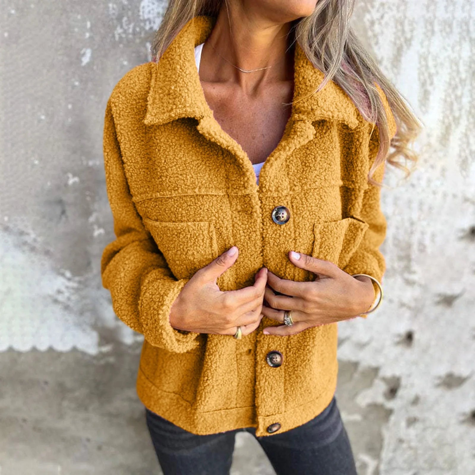 Classic Casual Fleece Jacket for Fall