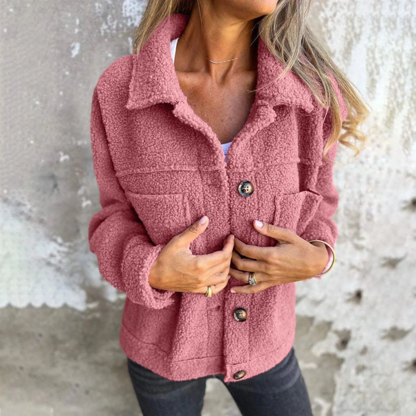 Classic Casual Fleece Jacket for Fall